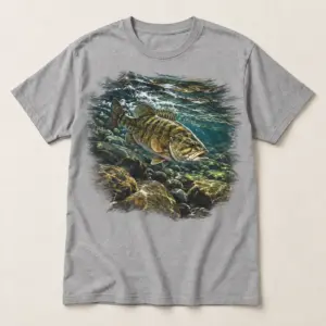 Smallmouth River Run T-Shirt — main — AI design mockup
