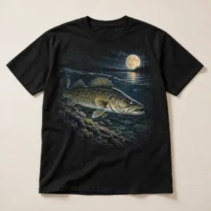 Walleye Night Shift T-Shirt — main — AI design mockup