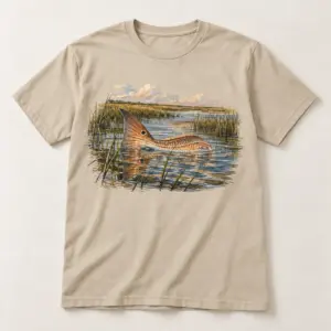Redfish Tidal Roots T-Shirt — main — AI design mockup