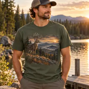 Whitetail Ridge Watch T-Shirt — lifestyle — AI design mockup