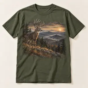 Whitetail Ridge Watch T-Shirt — main — AI design mockup