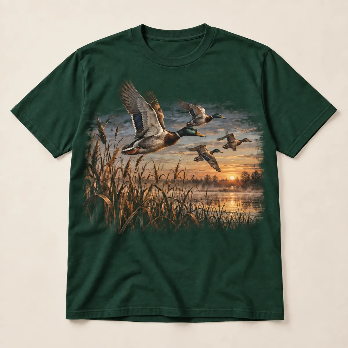 Duck Blind Daybreak T-Shirt — main — AI design mockup