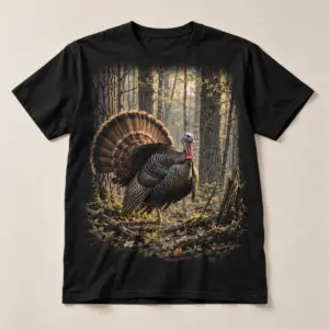 Turkey Timber Calling T-Shirt — main — AI design mockup