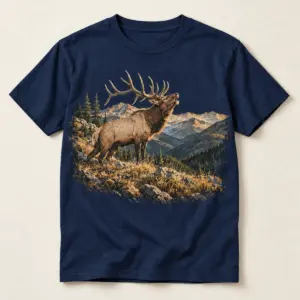 Elk Country Echo T-Shirt — main — AI design mockup
