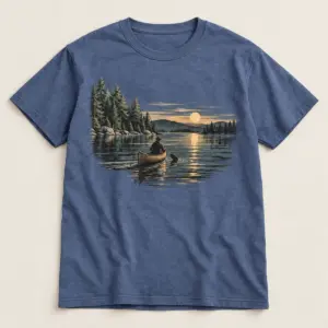 Paddle Quiet Water T-Shirt — main — AI design mockup