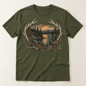 Custom Hunting Camp Year T-Shirt — main — AI design mockup