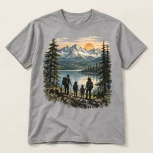 Custom Family Outdoor Trip T-Shirt — main — AI design mockup